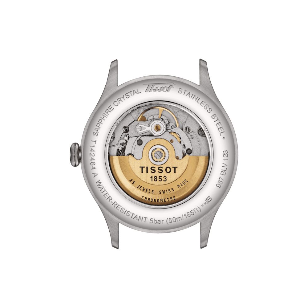 TISSOT 天梭廣告款 官方授權 Heritage 1938 COSC 天文台認證機械錶-鮭魚粉/39mm T1424641633200