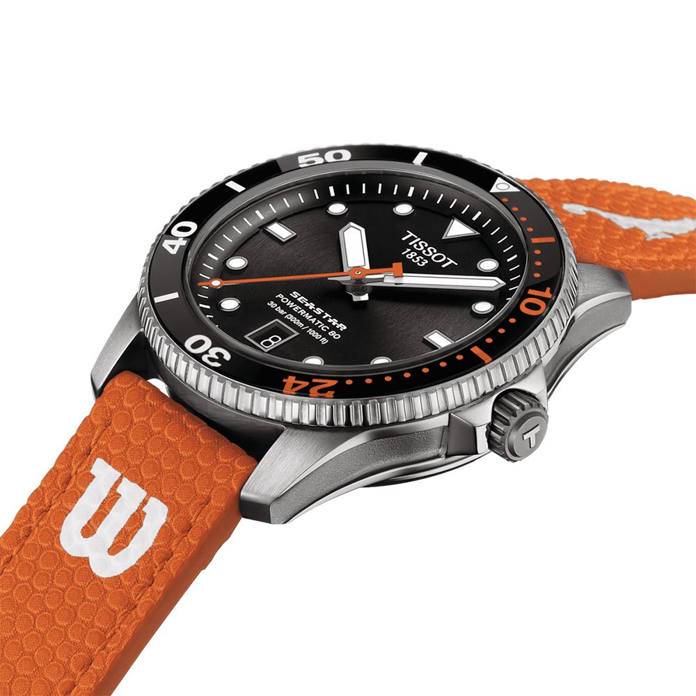 TISSOT 天梭官方授權 Seastar Wilson WNBA 機械錶-40mm 加贈白色錶帶 T1208071705100